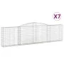 Gabionenkörbe 7 Stück Bogenform Eisen 400x30x100/120 cm von vidaXL, Töpfe und Pflanzgefäße - Ref: Foro24-3146871, Preis: 914,...