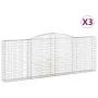 Gabionenkörbe 3 Stück Bogenform Eisen 400x30x140/160 cm von vidaXL, Töpfe und Pflanzgefäße - Ref: Foro24-3146893, Preis: 527,...