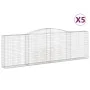 Gabion baskets 5 units arch shape iron 400x30x120/140 cm by vidaXL, Pots and planters - Ref: Foro24-3146882, Price: 776,97 €,...