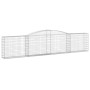 Gabion baskets 4 pcs arch shape iron 400x30x80/100 cm by vidaXL, Pots and planters - Ref: Foro24-3146855, Price: 491,67 €, Di...