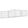 Gabion baskets 4 pcs arch shape iron 400x30x80/100 cm by vidaXL, Pots and planters - Ref: Foro24-3146855, Price: 486,24 €, Di...