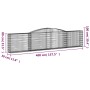 Gabion baskets 4 pcs arch shape iron 400x30x80/100 cm by vidaXL, Pots and planters - Ref: Foro24-3146855, Price: 491,67 €, Di...