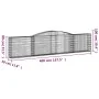 Gabion baskets 4 pcs arch shape iron 400x30x80/100 cm by vidaXL, Pots and planters - Ref: Foro24-3146855, Price: 486,24 €, Di...