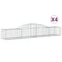 Gabion baskets 4 pcs arc shape iron 300x50x40/60 cm by vidaXL, Pots and planters - Ref: Foro24-3146649, Price: 302,40 €, Disc...