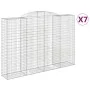 Gabionenkörbe 7 Stück Bogenform Eisen 300x50x200/220 cm von vidaXL, Töpfe und Pflanzgefäße - Ref: Foro24-3146796, Preis: 1,00...
