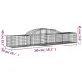 Gabion baskets 4 pcs arc shape iron 300x50x40/60 cm by vidaXL, Pots and planters - Ref: Foro24-3146649, Price: 302,40 €, Disc...