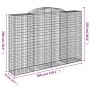 Gabionenkörbe 7 Stück Bogenform Eisen 300x50x200/220 cm von vidaXL, Töpfe und Pflanzgefäße - Ref: Foro24-3146796, Preis: 1,00...