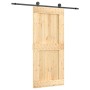 Puerta corredera con herrajes madera maciza de pino 90x210 cm