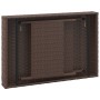 Brown synthetic rattan folding side table 60x40x38 cm by vidaXL, Side tables - Ref: Foro24-319409, Price: 51,00 €, Discount: %