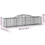 Gabion baskets 7 pcs arch shape iron 300x50x60/80 cm by vidaXL, Pots and planters - Ref: Foro24-3146670, Price: 625,06 €, Dis...