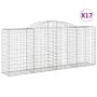 Gabionenkörbe, 17 Stück, Bogenform aus Eisen, 300 x 50 x 120/140 cm von vidaXL, Töpfe und Pflanzgefäße - Ref: Foro24-3146732,...
