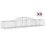 Gabionenkörbe 9 Stück Bogenform Eisen 300x50x40/60 cm von vidaXL, Töpfe und Pflanzgefäße - Ref: Foro24-3146654, Preis: 714,66...