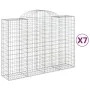Cestas gaviones 7 uds forma de arco hierro 200x50x140/160 cm de vidaXL, Maceteros y jardineras - Ref: Foro24-3146367, Precio:...