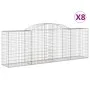Gabion baskets 8 pcs arch shape iron 300x50x100/120 cm by vidaXL, Pots and planters - Ref: Foro24-3146707, Price: 1,00 €, Dis...