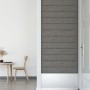Paneles de pared 12 uds tela gris claro 90x15 cm 1,62 m²