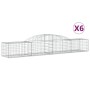 Gabionenkörbe 6 Stück Bogenform Eisen 300x50x40/60 cm von vidaXL, Töpfe und Pflanzgefäße - Ref: Foro24-3146651, Preis: 486,44...