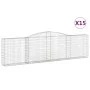 Gabion baskets 15 units, arched shape, iron, 400x30x100/120cm by vidaXL, Pots and planters - Ref: Foro24-3146875, Price: 1,00...