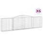 Gabionenkörbe 6 Stück Bogenform Eisen 400x30x100/120 cm von vidaXL, Töpfe und Pflanzgefäße - Ref: Foro24-3146870, Preis: 810,...