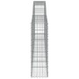 Gabion baskets 6 pcs arch shape iron 400x30x100/120 cm by vidaXL, Pots and planters - Ref: Foro24-3146870, Price: 810,28 €, D...