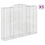 Cestas de gaviones 5 uds forma de arco hierro 300x50x220/240 cm de vidaXL, Maceteros y jardineras - Ref: Foro24-3146812, Prec...