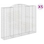 Gabionenkörbe 5 Stück bogenförmiges Eisen 300x50x220/240 cm von vidaXL, Töpfe und Pflanzgefäße - Ref: Foro24-3146812, Preis: ...