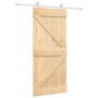 Puerta corredera con herrajes madera maciza de pino 90x210 cm