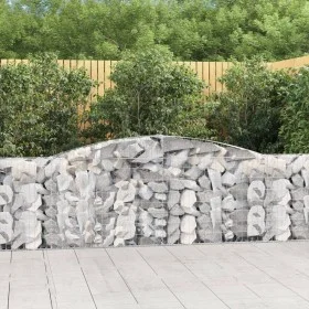 Gabionenkörbe 3 Stück Bogenform Eisen 400x30x80/100 cm von vidaXL, Töpfe und Pflanzgefäße - Ref: Foro24-3146854, Preis: 386,8...