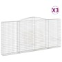 Gabionenkörbe 3 Stück Bogenform Eisen 400x30x180/200 cm von vidaXL, Töpfe und Pflanzgefäße - Ref: Foro24-3146919, Preis: 627,...