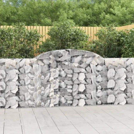 Gabion baskets 9 pcs arch shape iron 300x30x100/120 cm by vidaXL, Pots and planters - Ref: Foro24-3146528, Price: 952,44 €, D...
