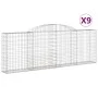 Gabion baskets 9 pcs arch shape iron 300x30x100/120 cm by vidaXL, Pots and planters - Ref: Foro24-3146528, Price: 952,44 €, D...