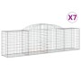 Gabionenkörbe 7 Stück Bogenform Eisen 300x50x80/100 cm von vidaXL, Töpfe und Pflanzgefäße - Ref: Foro24-3146688, Preis: 789,0...