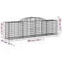 Gabion baskets 7 units arch shape iron 300x50x80/100 cm by vidaXL, Pots and planters - Ref: Foro24-3146688, Price: 779,17 €, ...