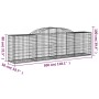 Gabionenkörbe 7 Stück Bogenform Eisen 300x50x80/100 cm von vidaXL, Töpfe und Pflanzgefäße - Ref: Foro24-3146688, Preis: 789,0...