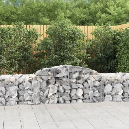 Gabion baskets 4 pcs arc shape iron 300x50x60/80 cm by vidaXL, Pots and planters - Ref: Foro24-3146667, Price: 395,59 €, Disc...