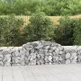 Gabion baskets 4 pcs arc shape iron 300x50x60/80 cm by vidaXL, Pots and planters - Ref: Foro24-3146667, Price: 395,59 €, Disc...