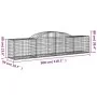 Gabion baskets 4 pcs arc shape iron 300x50x60/80 cm by vidaXL, Pots and planters - Ref: Foro24-3146667, Price: 395,59 €, Disc...