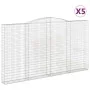 Gabion baskets 5 units, arched shape, iron, 400x30x220/240 cm by vidaXL, Pots and planters - Ref: Foro24-3146947, Price: 1,00...
