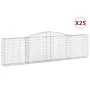 Gabion baskets 25 units, arched shape, iron, 400x30x100/120cm. by vidaXL, Pots and planters - Ref: Foro24-3146877, Price: 3,0...