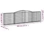 Gabion baskets 3 pcs arch shape iron 400x30x100/120 cm by vidaXL, Pots and planters - Ref: Foro24-3146867, Price: 424,32 €, D...