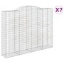 Gabionenkörbe 7 Stück Bogenform Eisen 300x50x220/240 cm von vidaXL, Töpfe und Pflanzgefäße - Ref: Foro24-3146814, Preis: 1,00...
