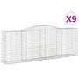 Gabionenkörbe 9 Stück Bogenform Eisen 400x50x140/160 cm von vidaXL, Töpfe und Pflanzgefäße - Ref: Foro24-3147029, Preis: 1,00...