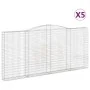 Cestas de gaviones 5 uds forma de arco hierro 400x30x180/200 cm de vidaXL, Maceteros y jardineras - Ref: Foro24-3146921, Prec...