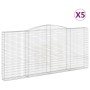 Gabionenkörbe 5 Stück Bogenform Eisen 400x30x180/200 cm von vidaXL, Töpfe und Pflanzgefäße - Ref: Foro24-3146921, Preis: 1,00...