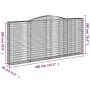 Gabionenkörbe 5 Stück Bogenform Eisen 400x30x180/200 cm von vidaXL, Töpfe und Pflanzgefäße - Ref: Foro24-3146921, Preis: 1,00...