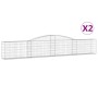 Gabionenkörbe 2 Stück Bogenform Eisen 400x30x60/80 cm von vidaXL, Töpfe und Pflanzgefäße - Ref: Foro24-3146840, Preis: 191,70...