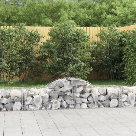 Gabion baskets 5 units, arched shape, iron, 200x50x40/60 cm by vidaXL, Pots and planters - Ref: Foro24-3146260, Price: 254,04...
