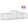 Gabionenkörbe 5 Stück Bogenform Eisen 200x50x40/60 cm von vidaXL, Töpfe und Pflanzgefäße - Ref: Foro24-3146260, Preis: 259,07...