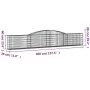 Gabion baskets 2 units, arched shape, iron, 400x30x60/80 cm by vidaXL, Pots and planters - Ref: Foro24-3146840, Price: 190,22...
