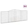 4 units of arched iron gabion baskets 400x30x140/160 cm by vidaXL, Pots and planters - Ref: Foro24-3146894, Price: 717,37 €, ...
