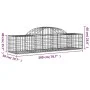Gabion baskets 5 units, arched shape, iron, 200x50x40/60 cm by vidaXL, Pots and planters - Ref: Foro24-3146260, Price: 254,04...
